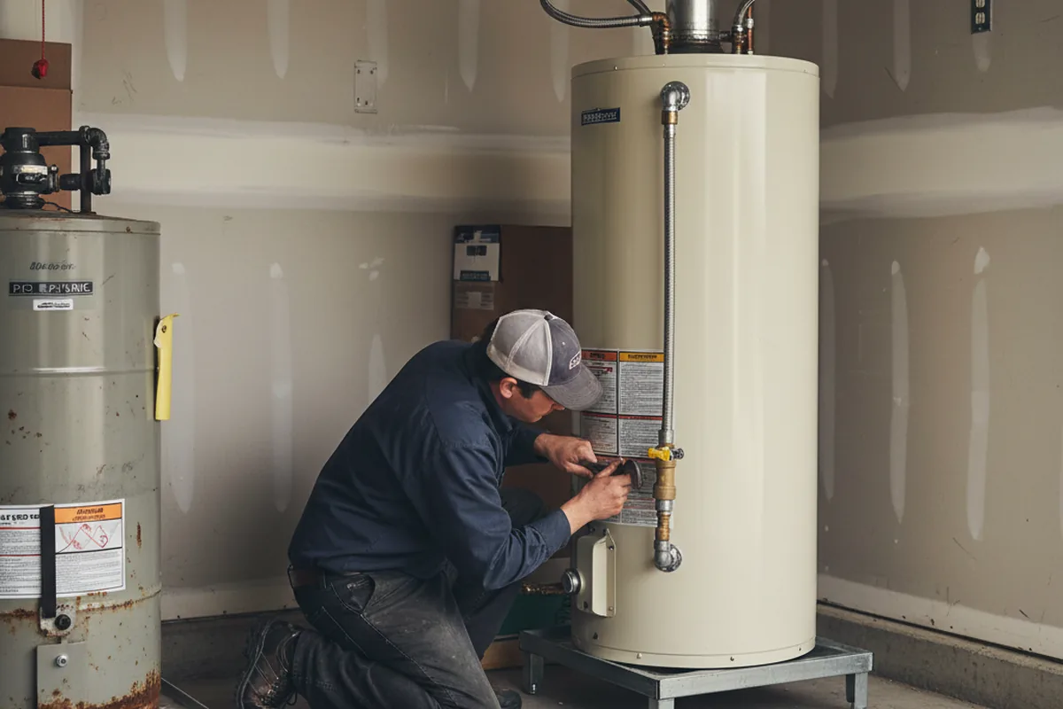 Water heater and shutoff valve replacement in Commerce Township